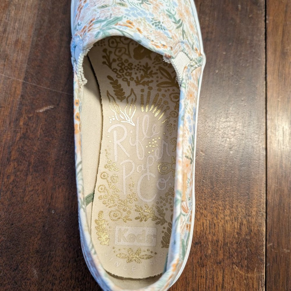 keds rifle paper slip ons